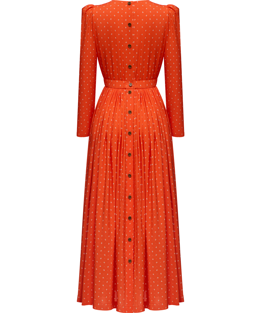 Viscose dress with a signature floral print