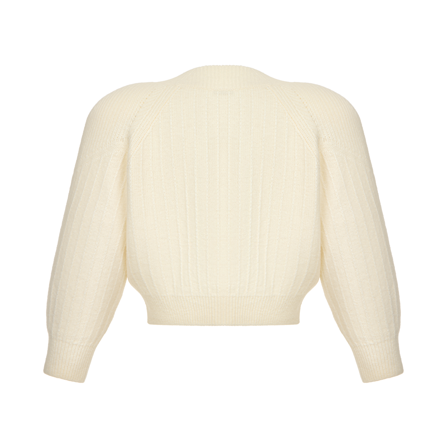 Wool and cashmere cardigan with signature lace chevron