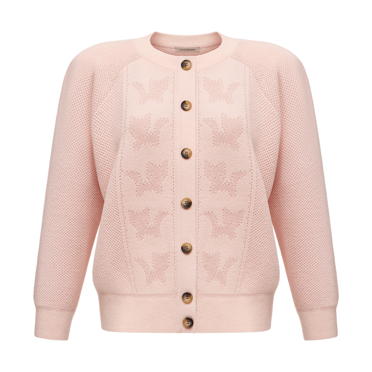 Cashmere cardigan with signature animal print