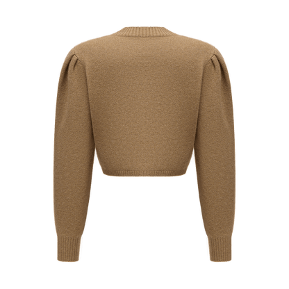 Cropped cashmere jumper with a signature symbol