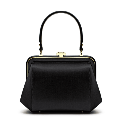 "Ira" satin and leather bag