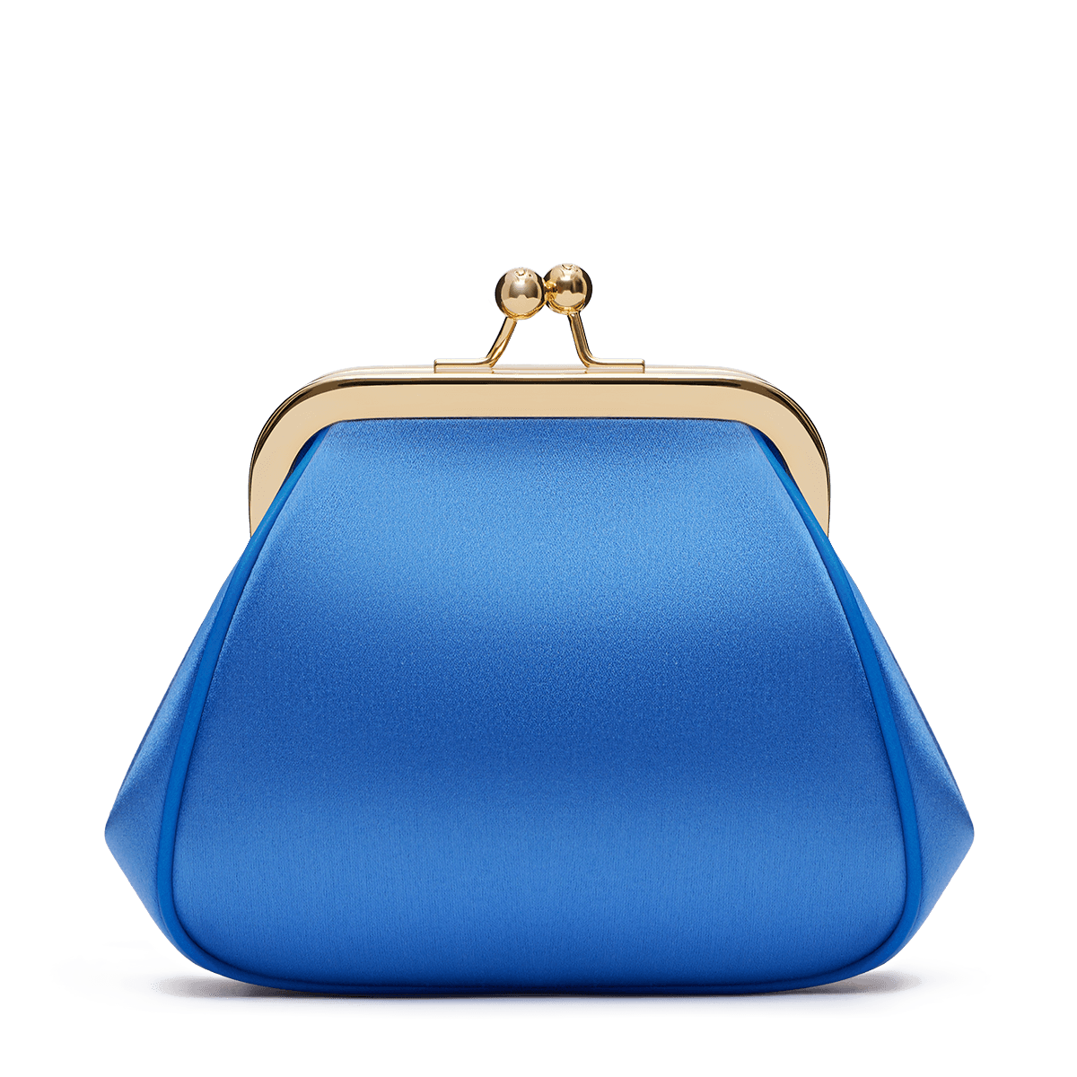 Silk satin and leather mini bag