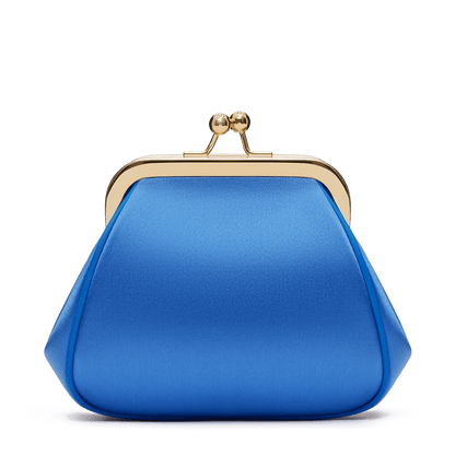 Silk satin and leather mini bag