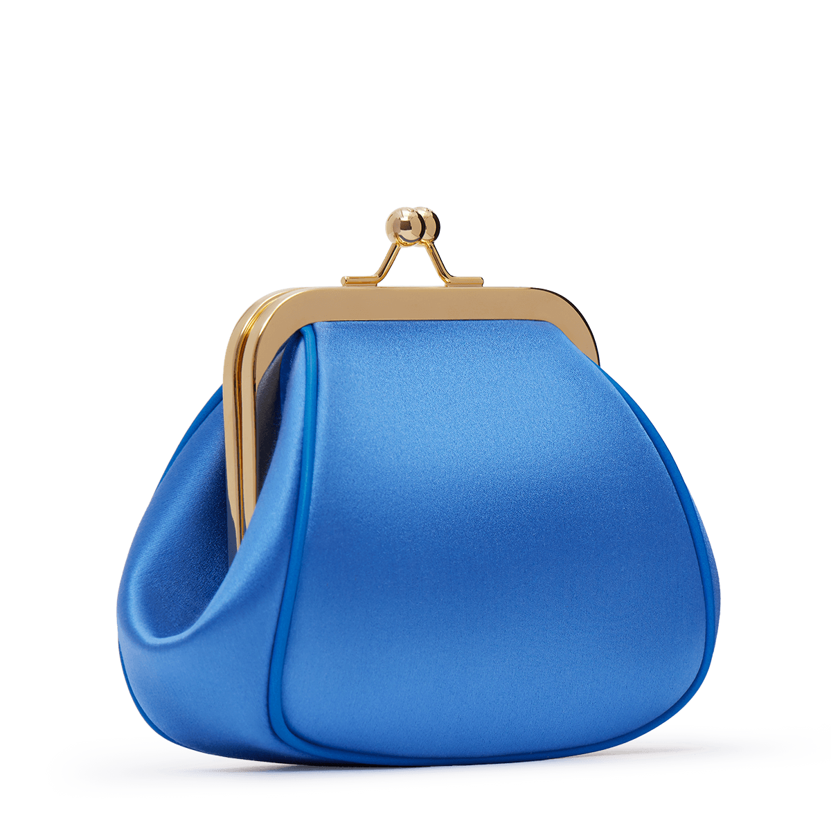Silk satin and leather mini bag