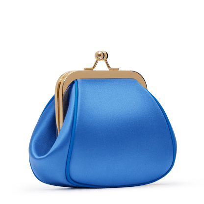 Silk satin and leather mini bag
