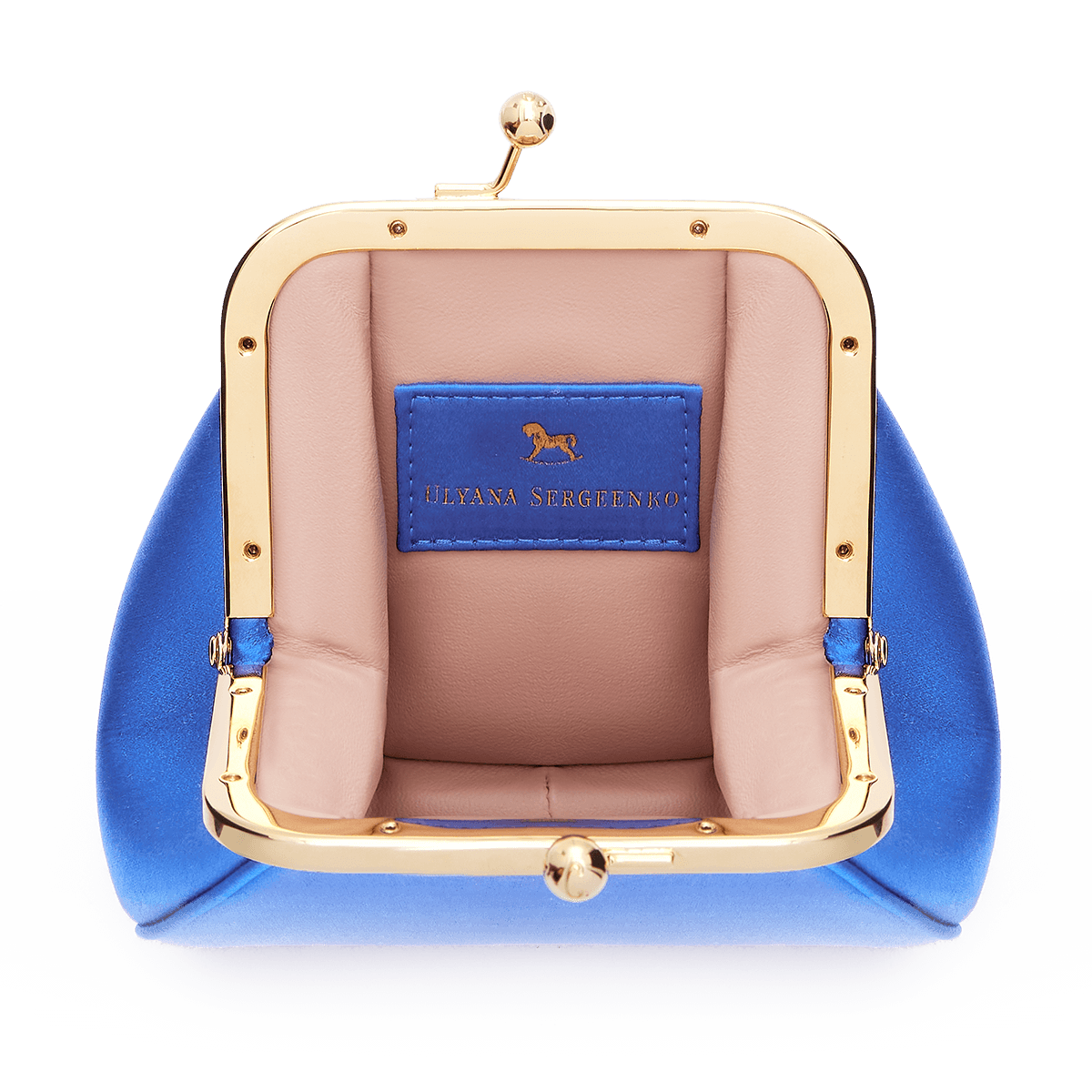 Silk satin and leather mini bag