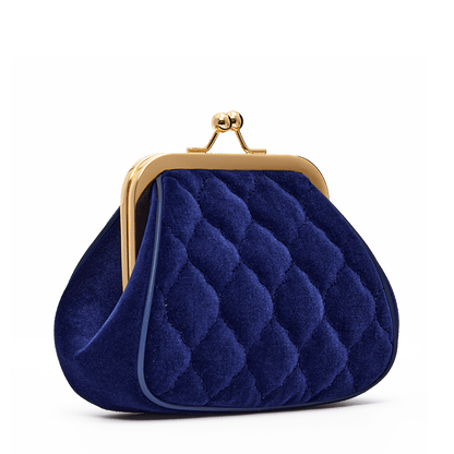 Silk velvet and leather mini bag