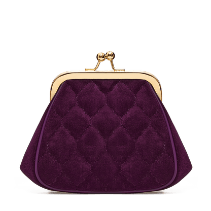 Silk velvet and leather mini bag