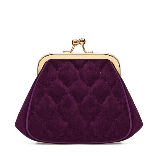 Silk velvet and leather mini bag