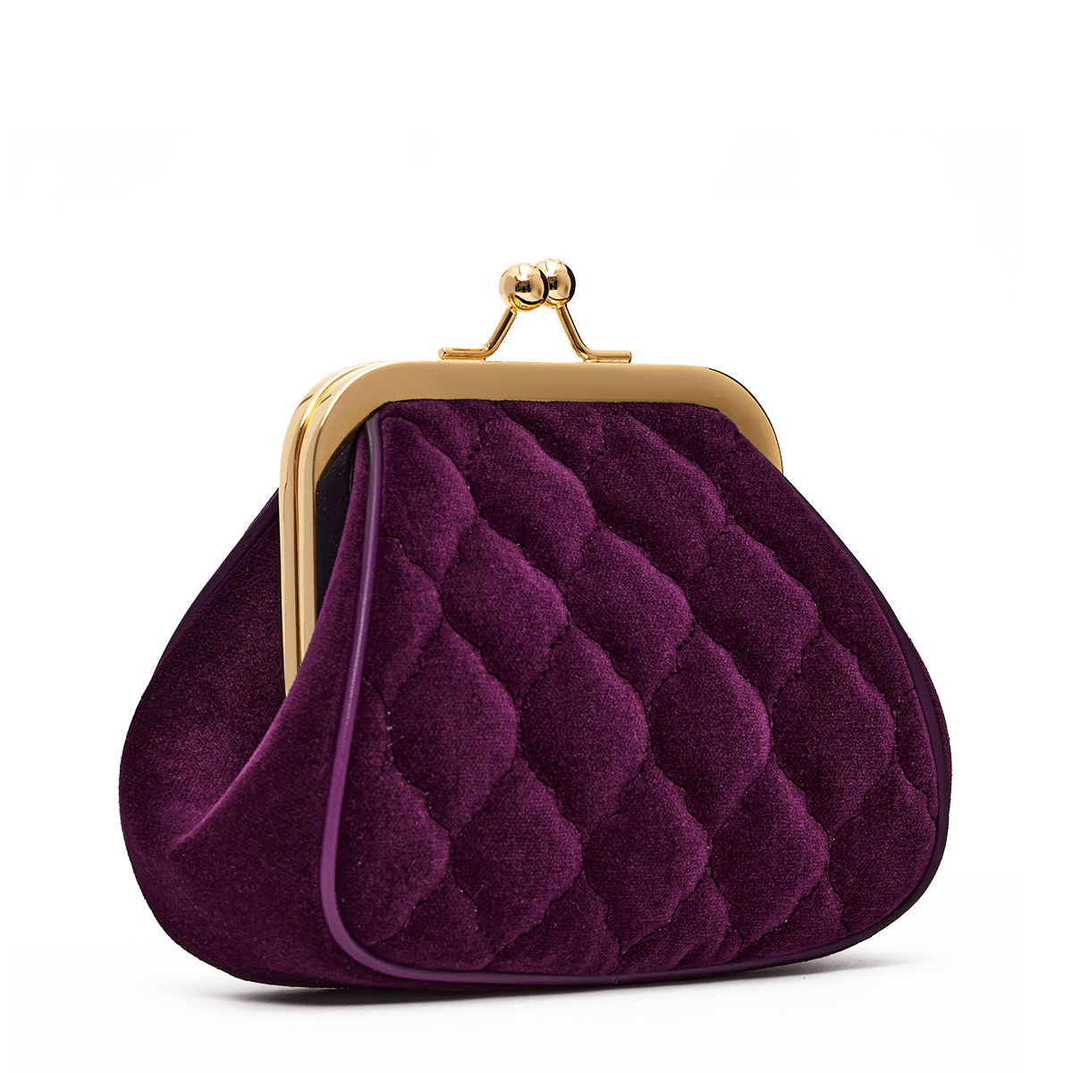 Silk velvet and leather mini bag