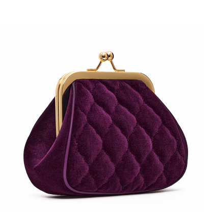 Silk velvet and leather mini bag