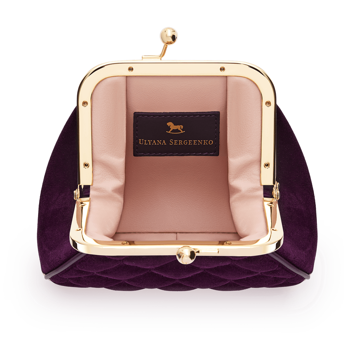 Silk velvet and leather mini bag