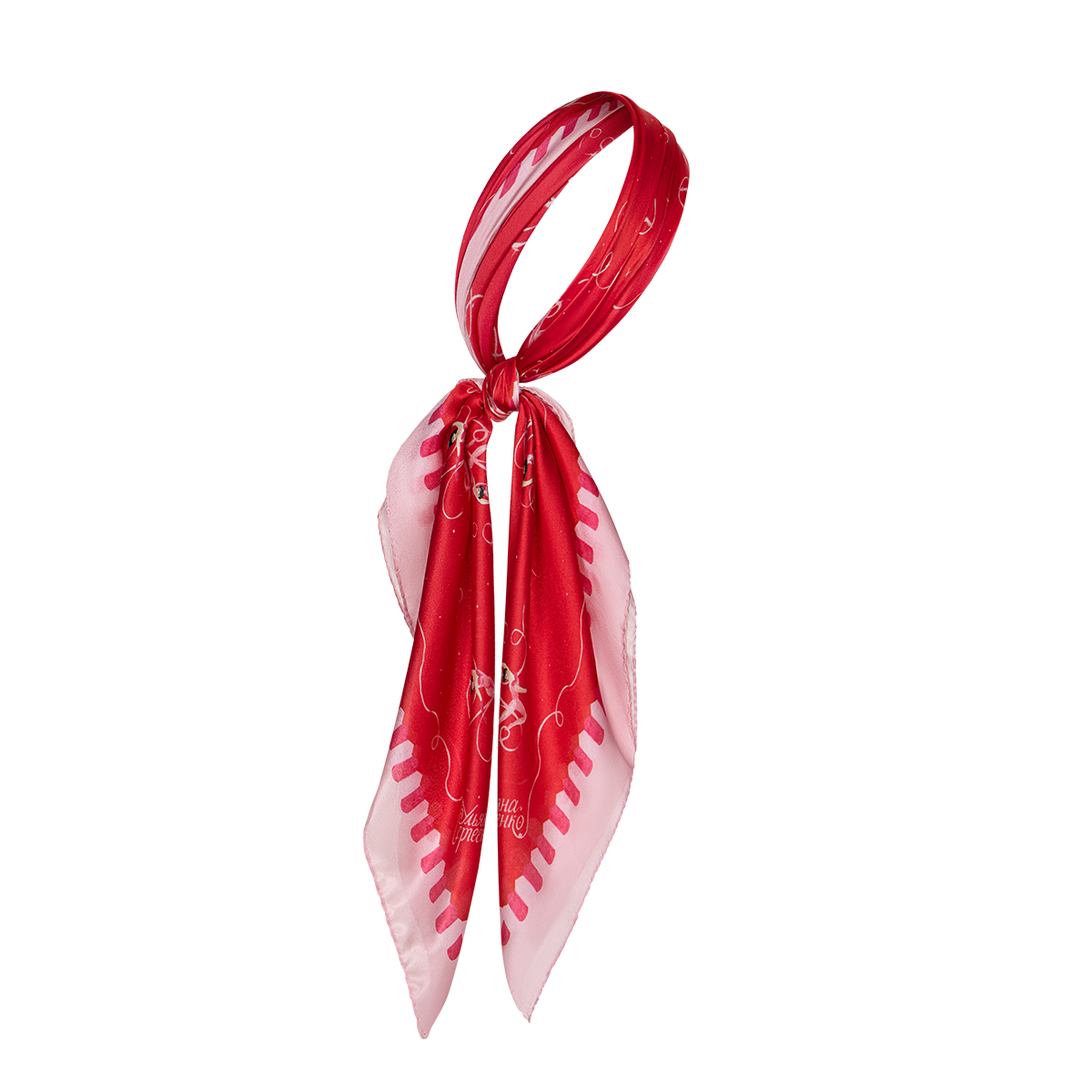 Silk scarf with a signature print