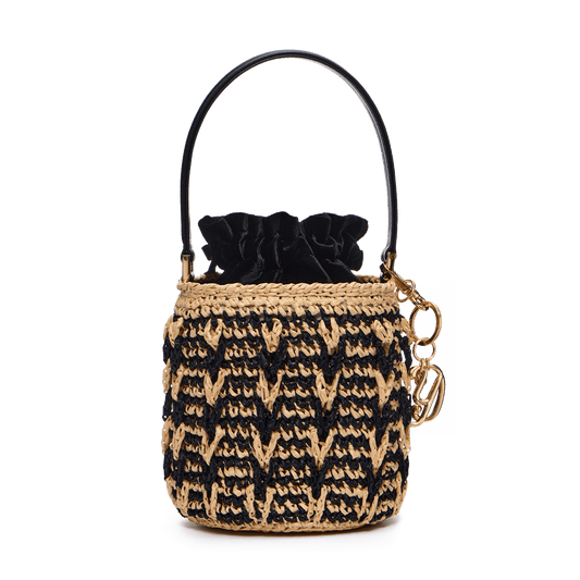 Woven basket bag
