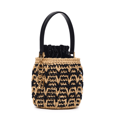 Woven basket bag