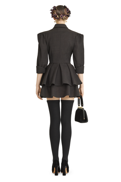 Wool peplum blouse