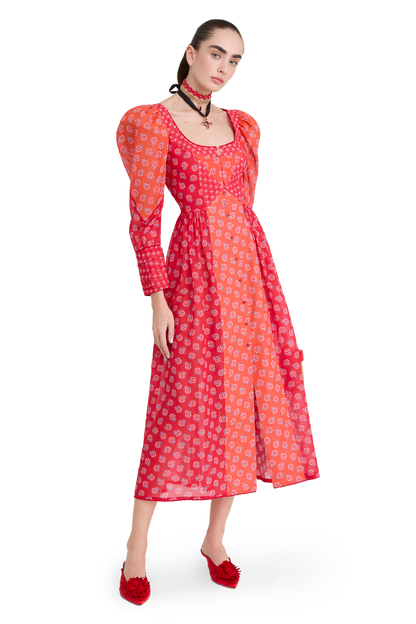 Cotton dress in signature floral print