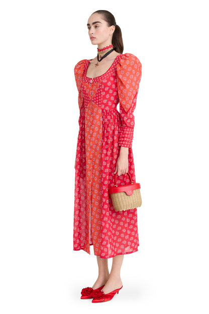 Cotton dress in signature floral print