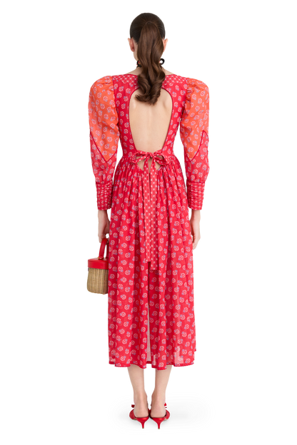 Cotton dress in signature floral print