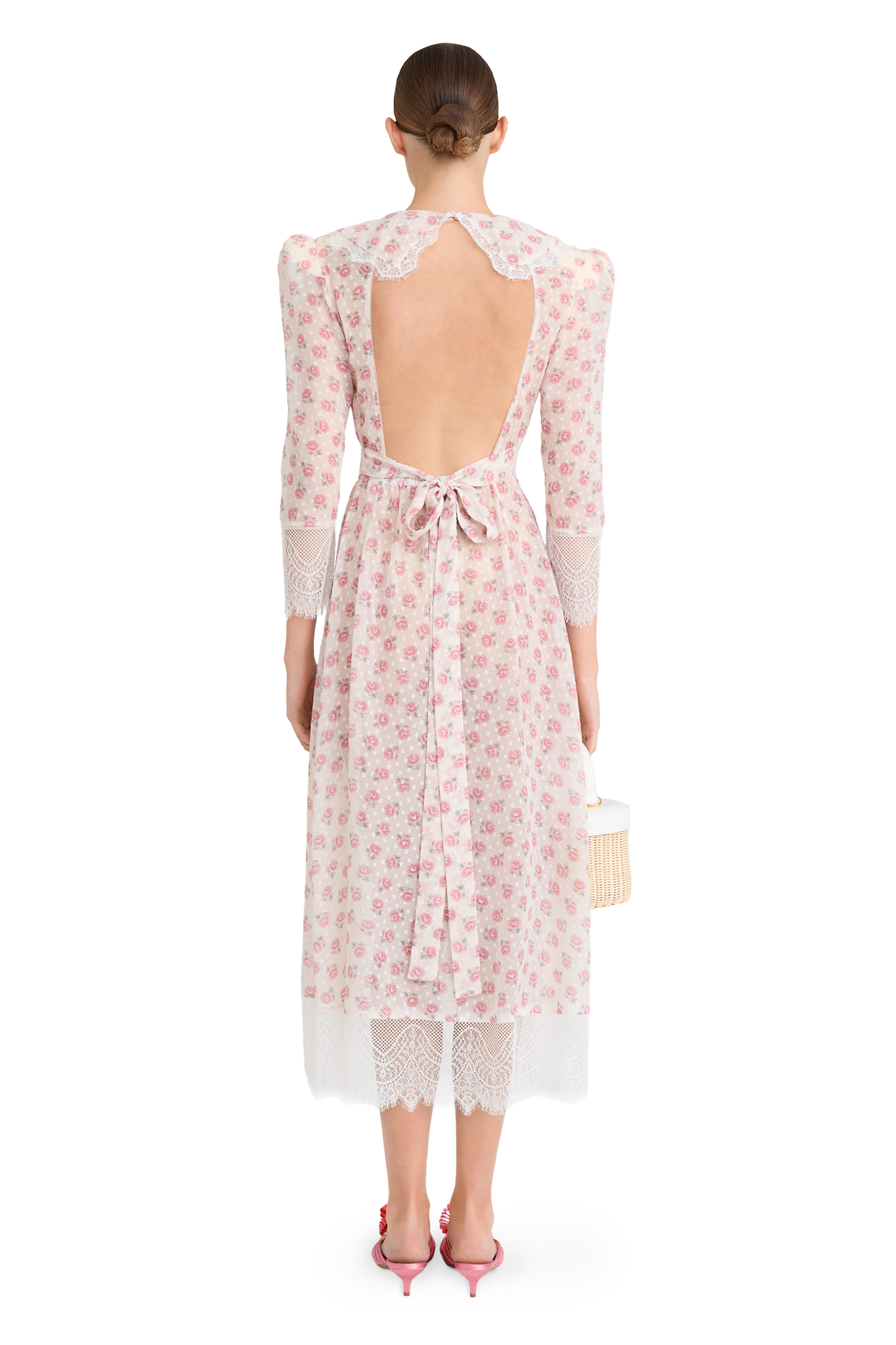 Silk dress with signature floral print