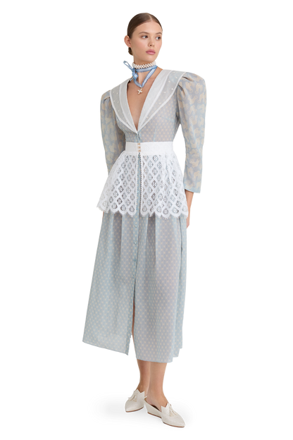 Cotton dress with signature floral and animal prints
