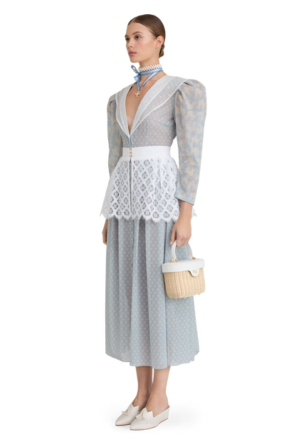 Cotton dress with signature floral and animal prints
