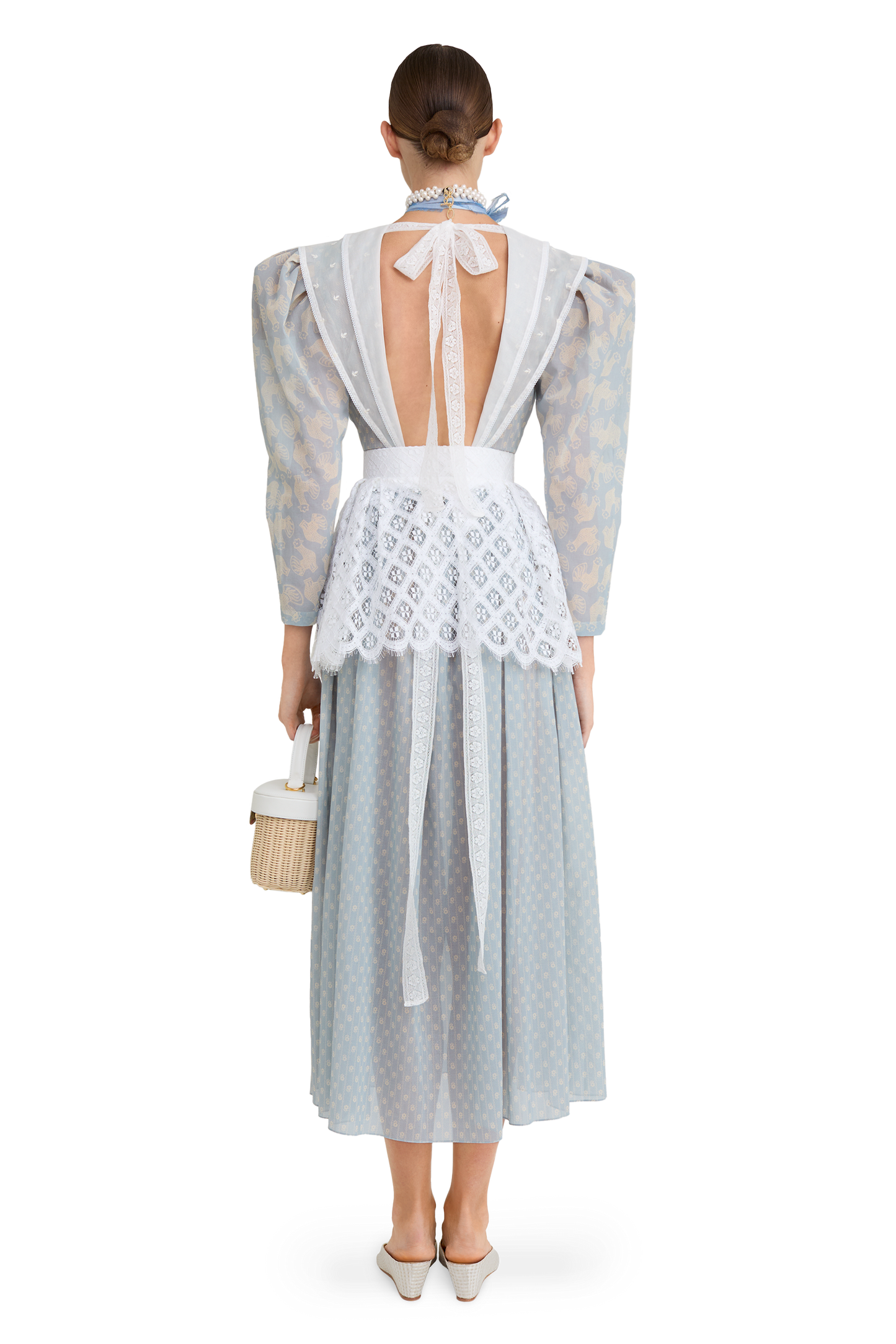 Cotton dress with signature floral and animal prints