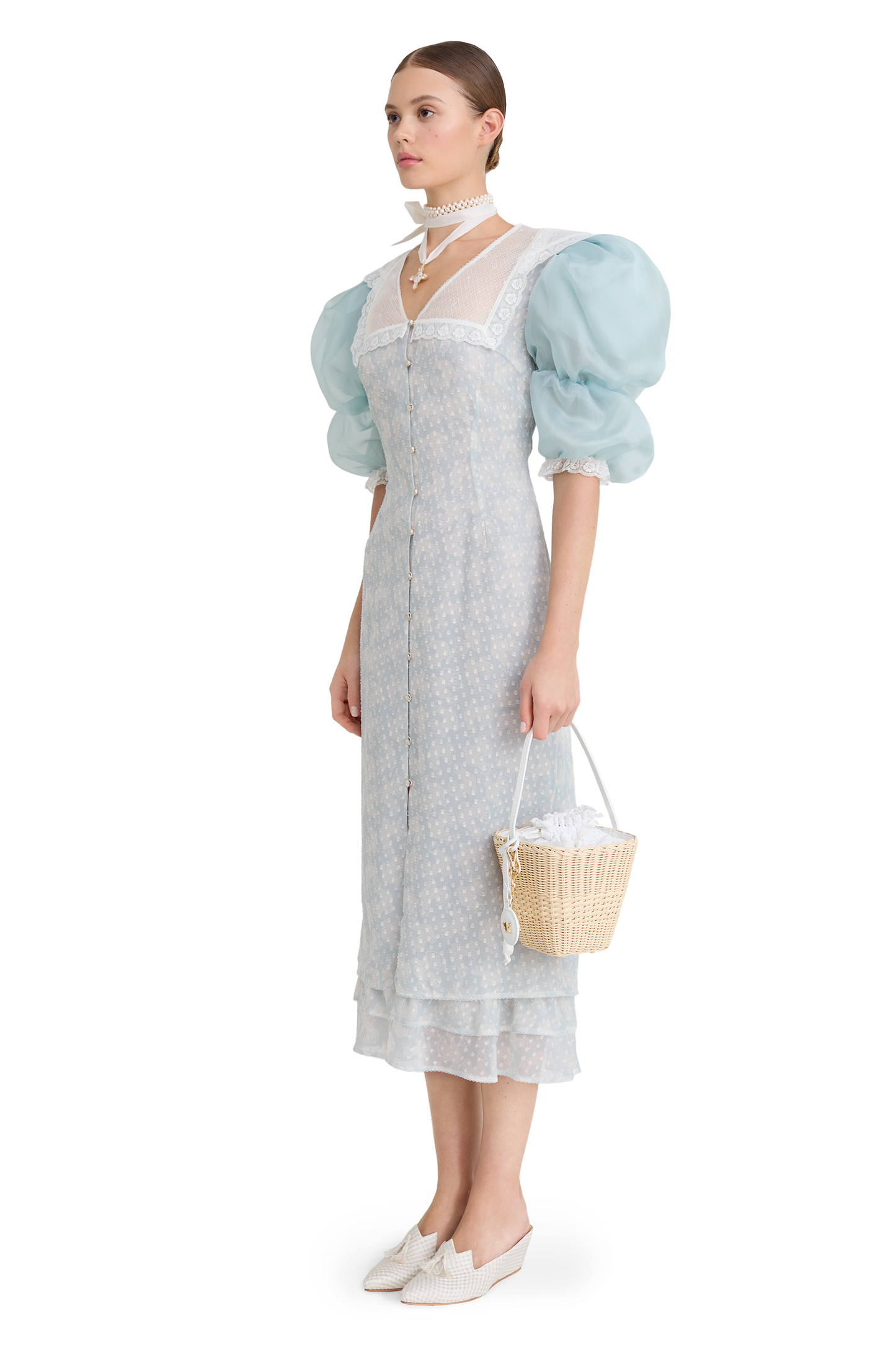 Cotton dress with signature floral and animal prints