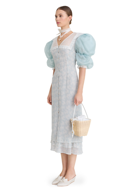 Cotton dress with signature floral and animal prints