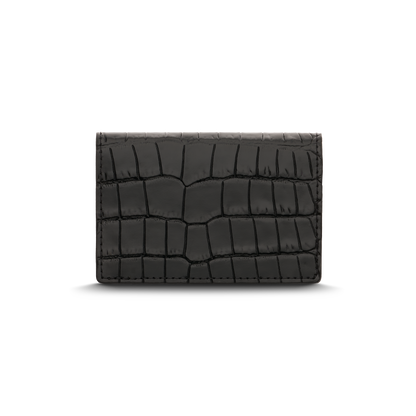 Leather cardholder with iconic rocking horse