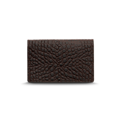 Leather cardholder with iconic rocking horse