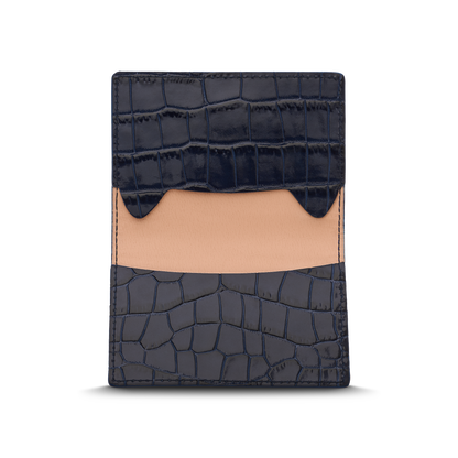 Leather cardholder with iconic rocking horse