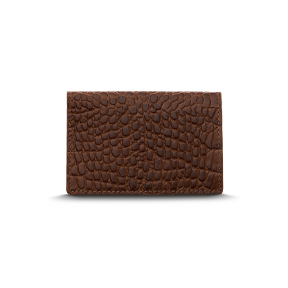Leather cardholder with iconic rocking horse