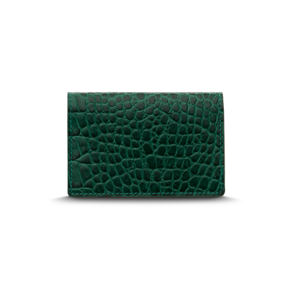 Leather cardholder with iconic rocking horse