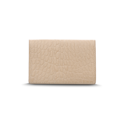 Leather cardholder with iconic rocking horse