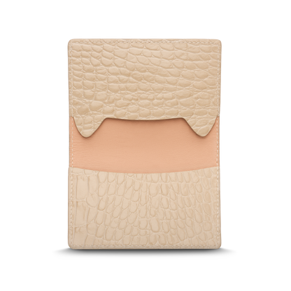 Leather cardholder with iconic rocking horse