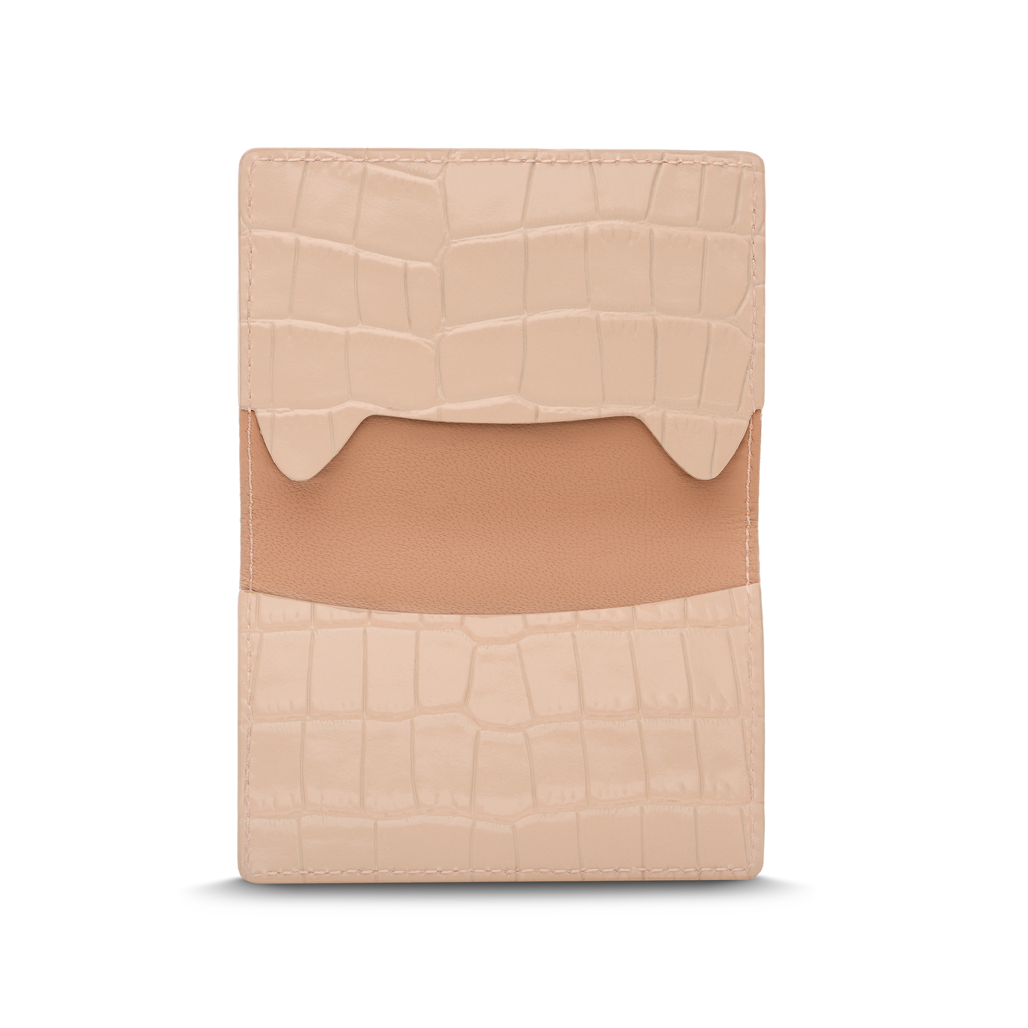 Leather cardholder with iconic rocking horse