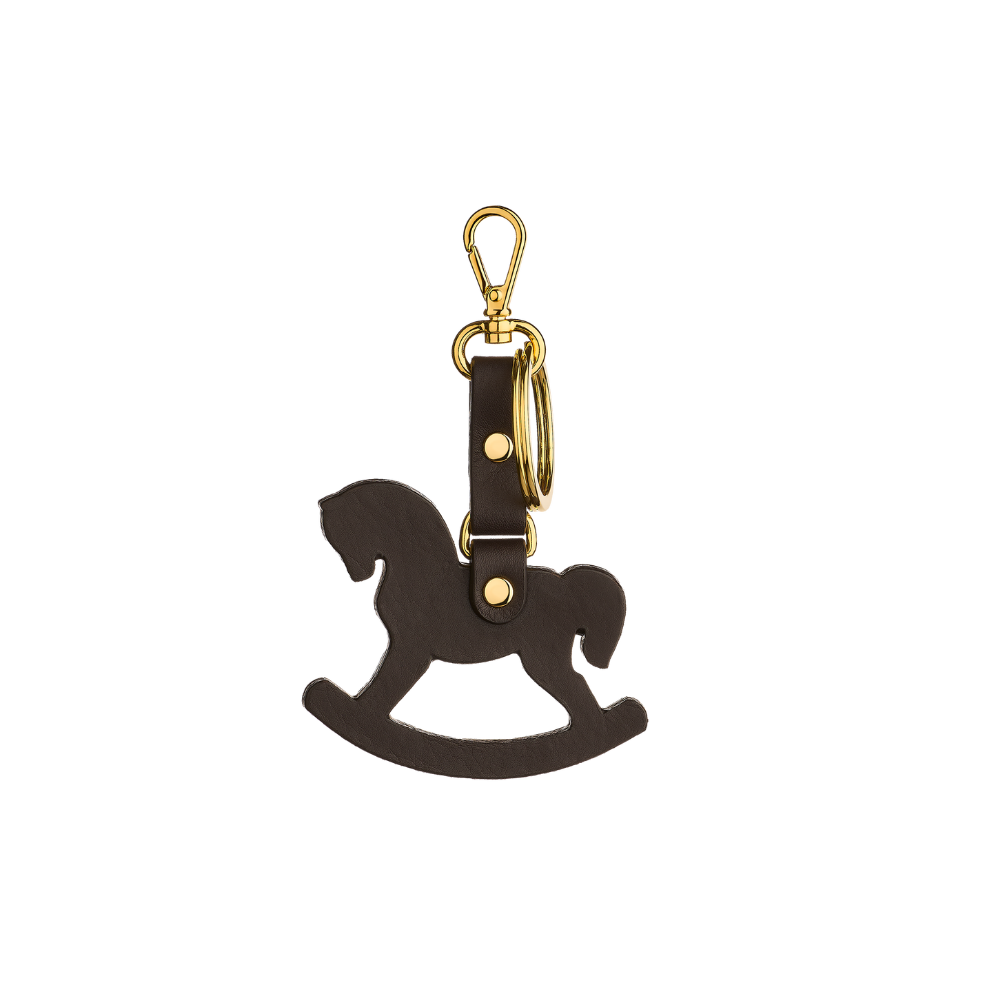 Leather keychain in Ulyana Sergeenko’s iconic rocking horse shape