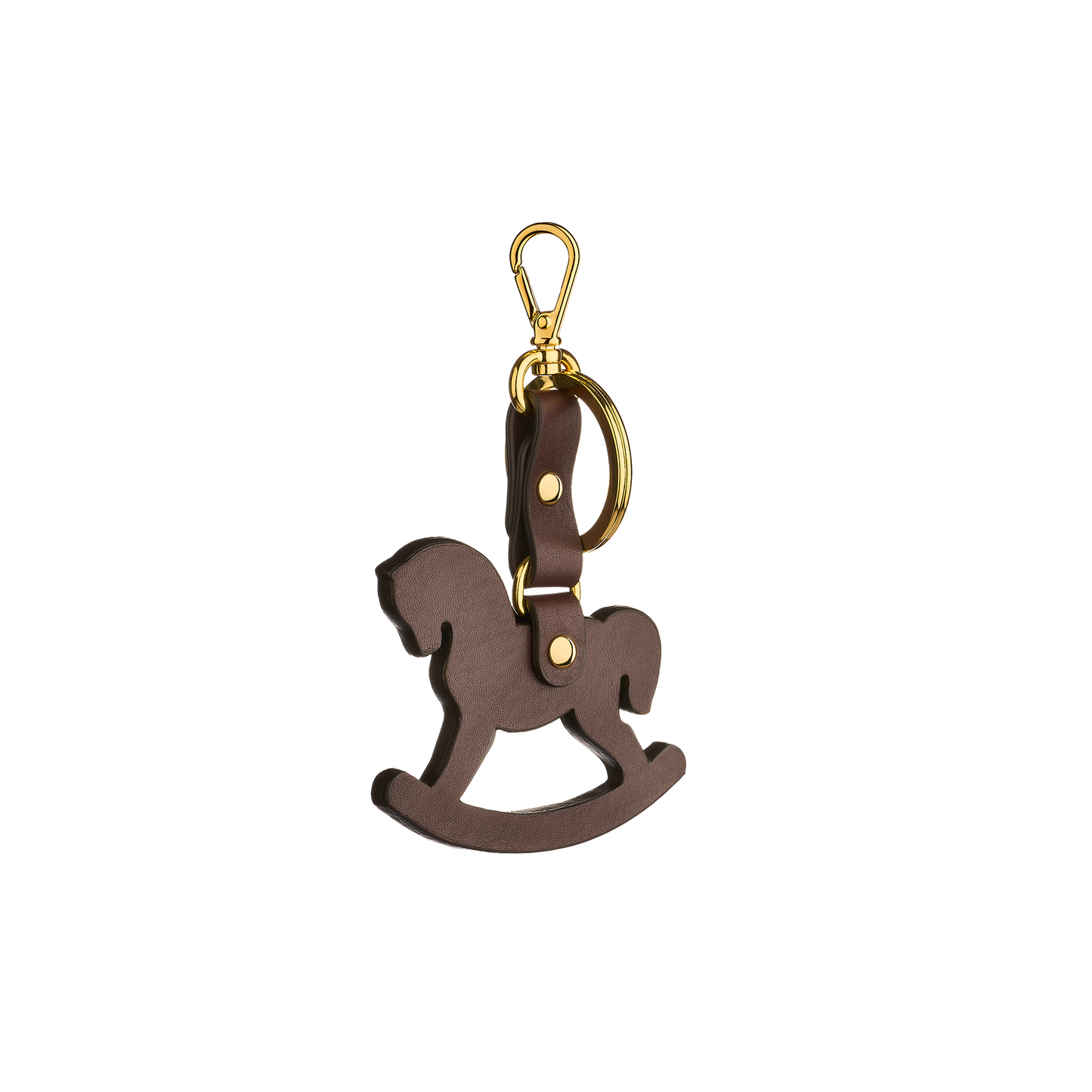Leather keychain in Ulyana Sergeenko’s iconic rocking horse shape