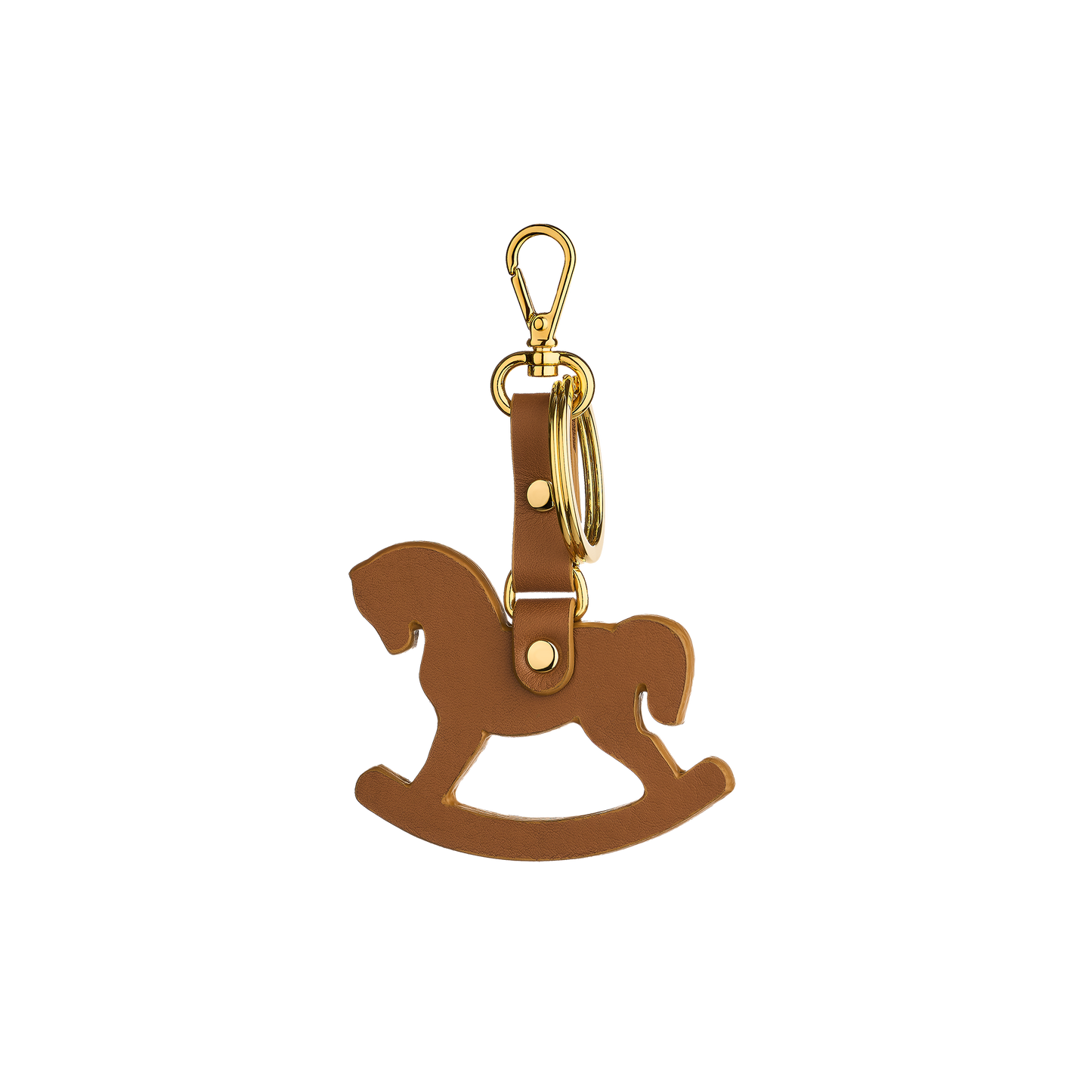 Leather keychain in Ulyana Sergeenko’s iconic rocking horse shape