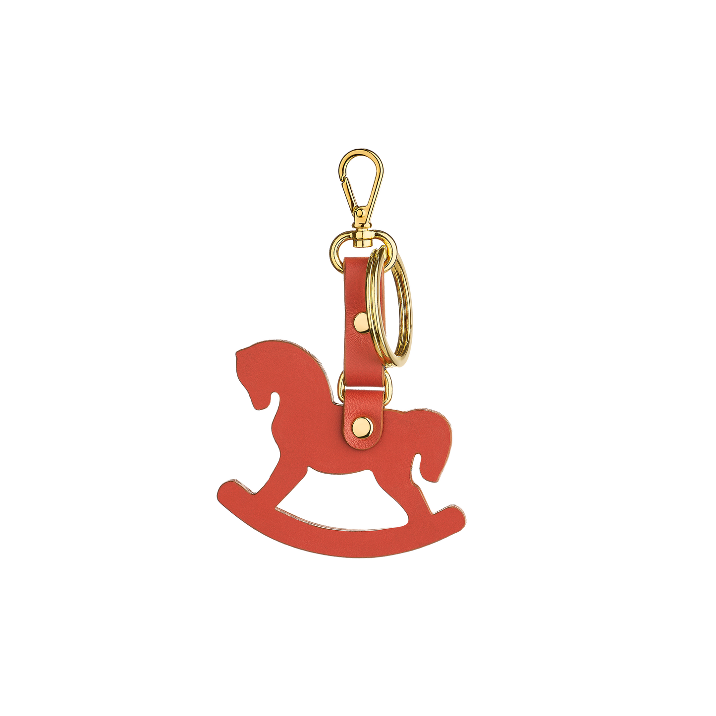 Leather keychain in Ulyana Sergeenko’s iconic rocking horse shape
