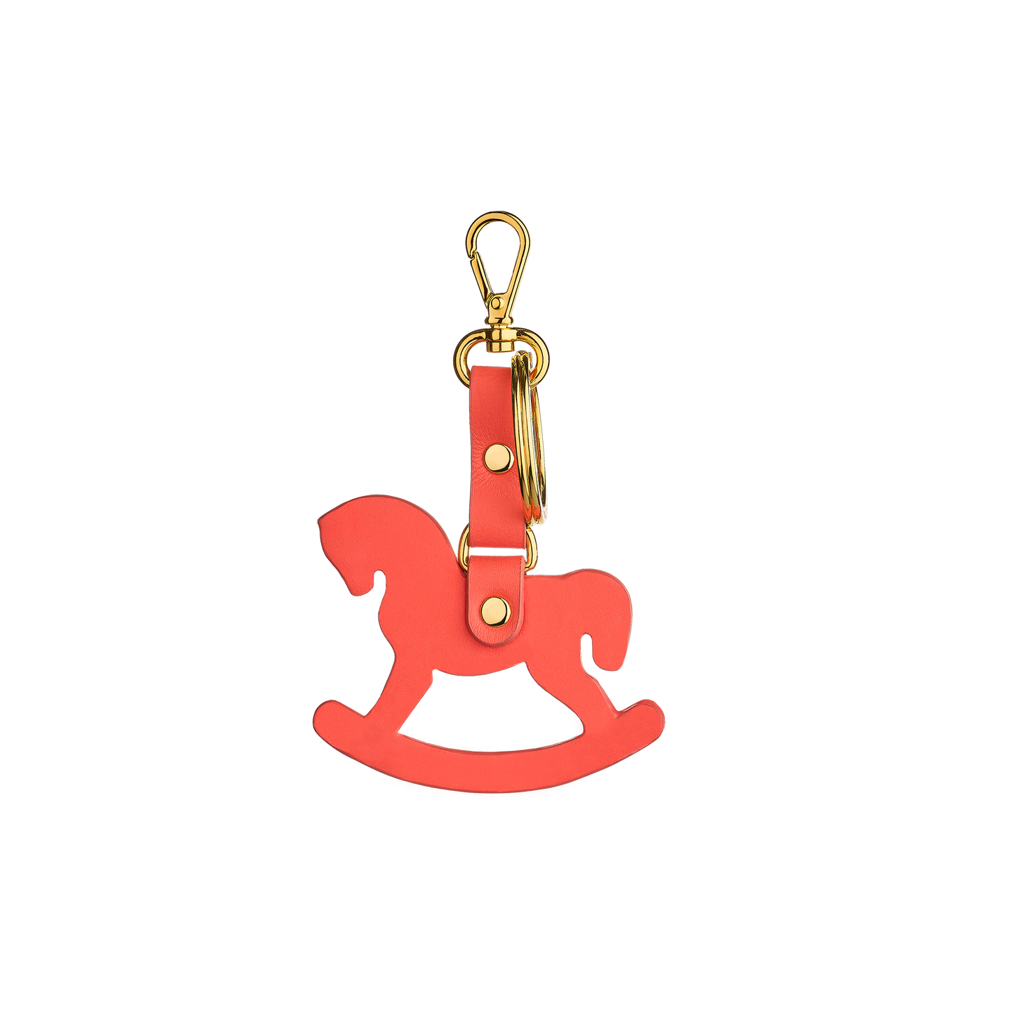 Leather keychain in Ulyana Sergeenko’s iconic rocking horse shape