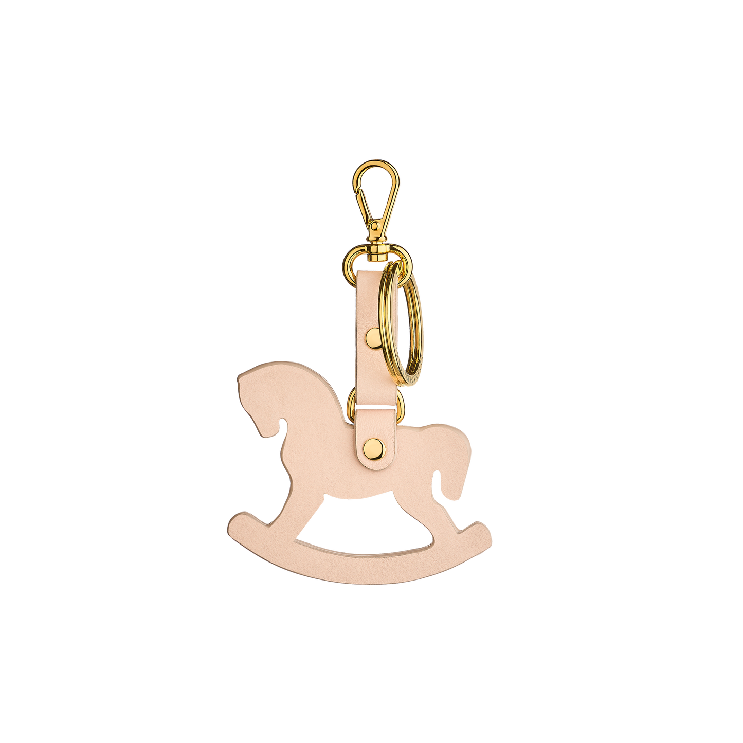 Leather keychain in Ulyana Sergeenko’s iconic rocking horse shape