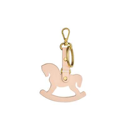 Leather keychain in Ulyana Sergeenko’s iconic rocking horse shape