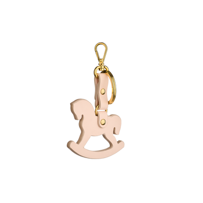 Leather keychain in Ulyana Sergeenko’s iconic rocking horse shape