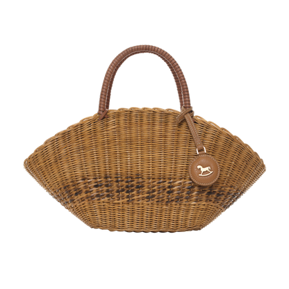 Basket bag with a charm