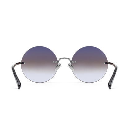 Round sunglasses with gradient lenses