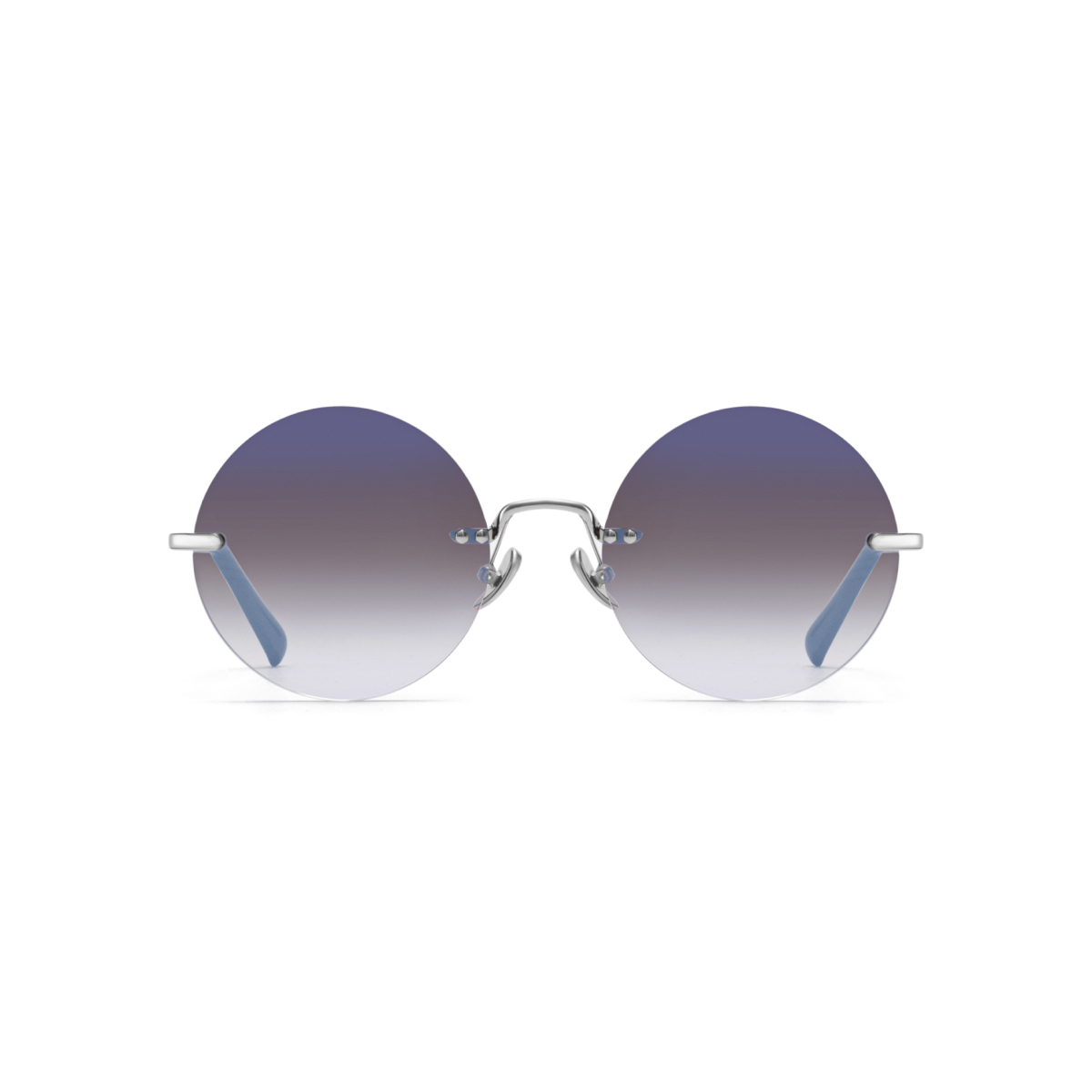 Round sunglasses with gradient lenses