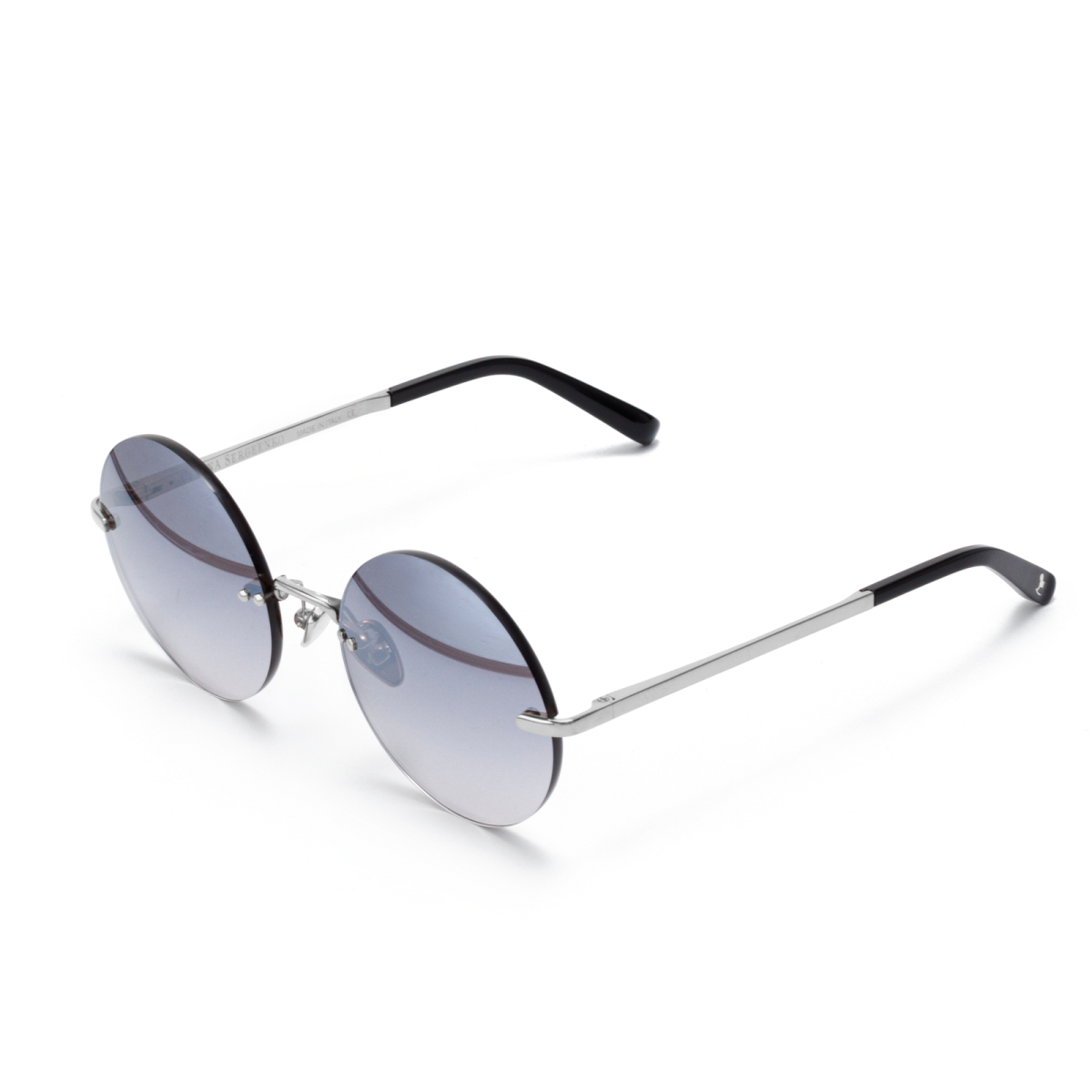Round sunglasses with gradient lenses